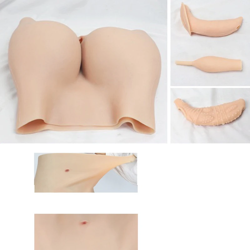 YONGXI Crossdressing Fake Pusssy for Men Sissy Lift Sexy Silicone Pants Crotch Pants or a Fake Vagina are Optional Cosplay