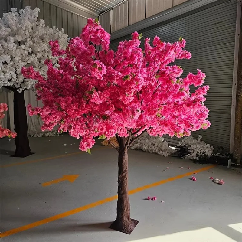 Оптовая продажа, большое маленькое уличное искусственное дерево, белое, розовое, вишневое дерево для украшения мероприятий