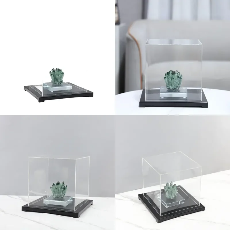 Modern Simple Acrylic Green Crystal Cluster Art Ornament for Living Room Bedroom Entrance Study Soft Decoration Home Decor