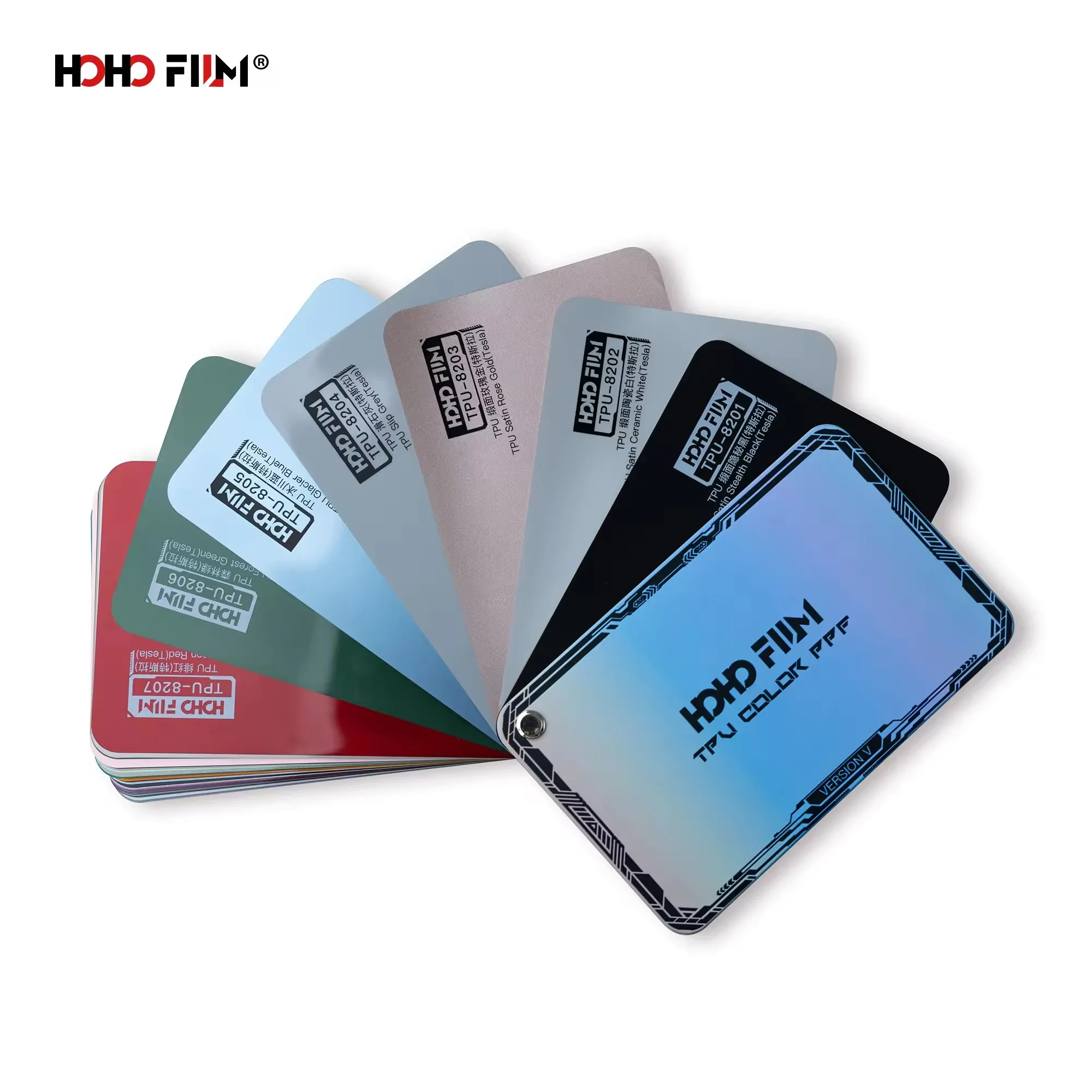 HOHOFILM Colored TPU PPF Color Swatches 8 YEARS Warranty Self Healing Color Paint Protection Film