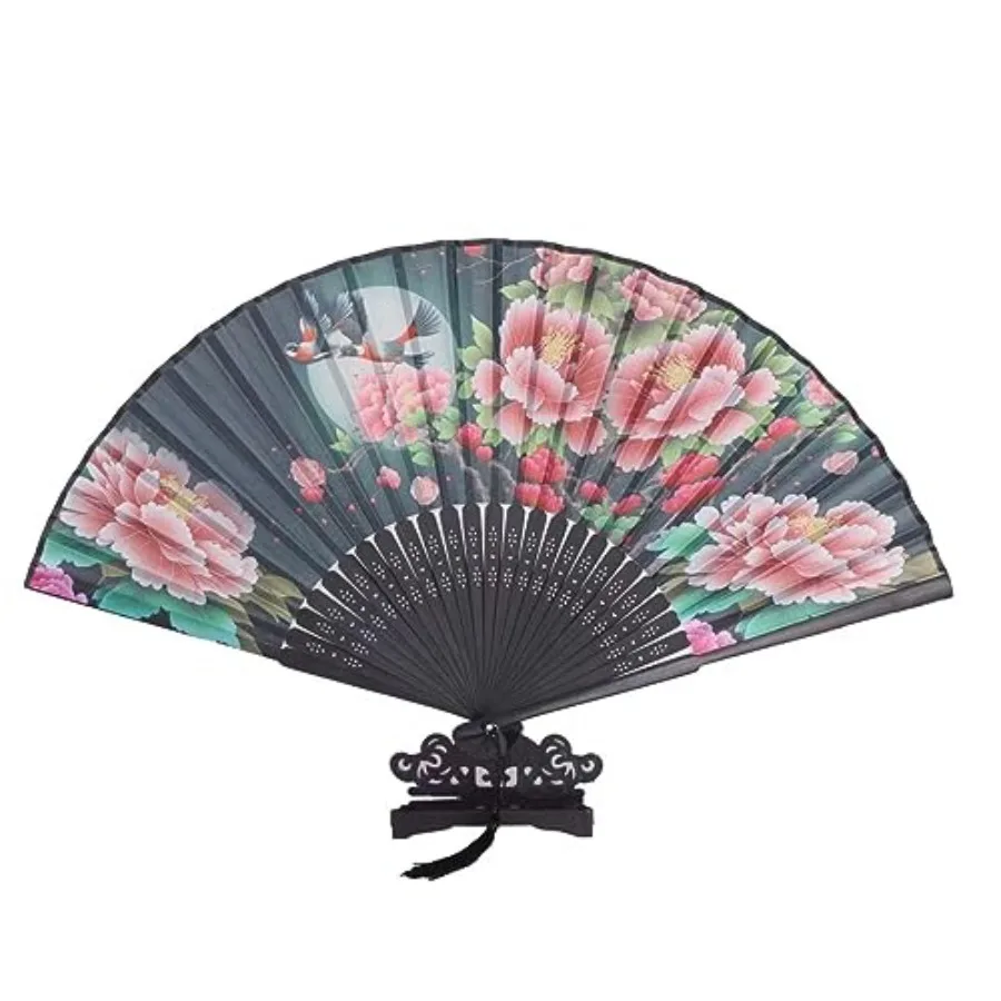 

Hand Held Folding Fans - 9.85" 25cm Suitable for Stage Performances, Wedding Decorations, Tea Parties, and Birthday Gifts
