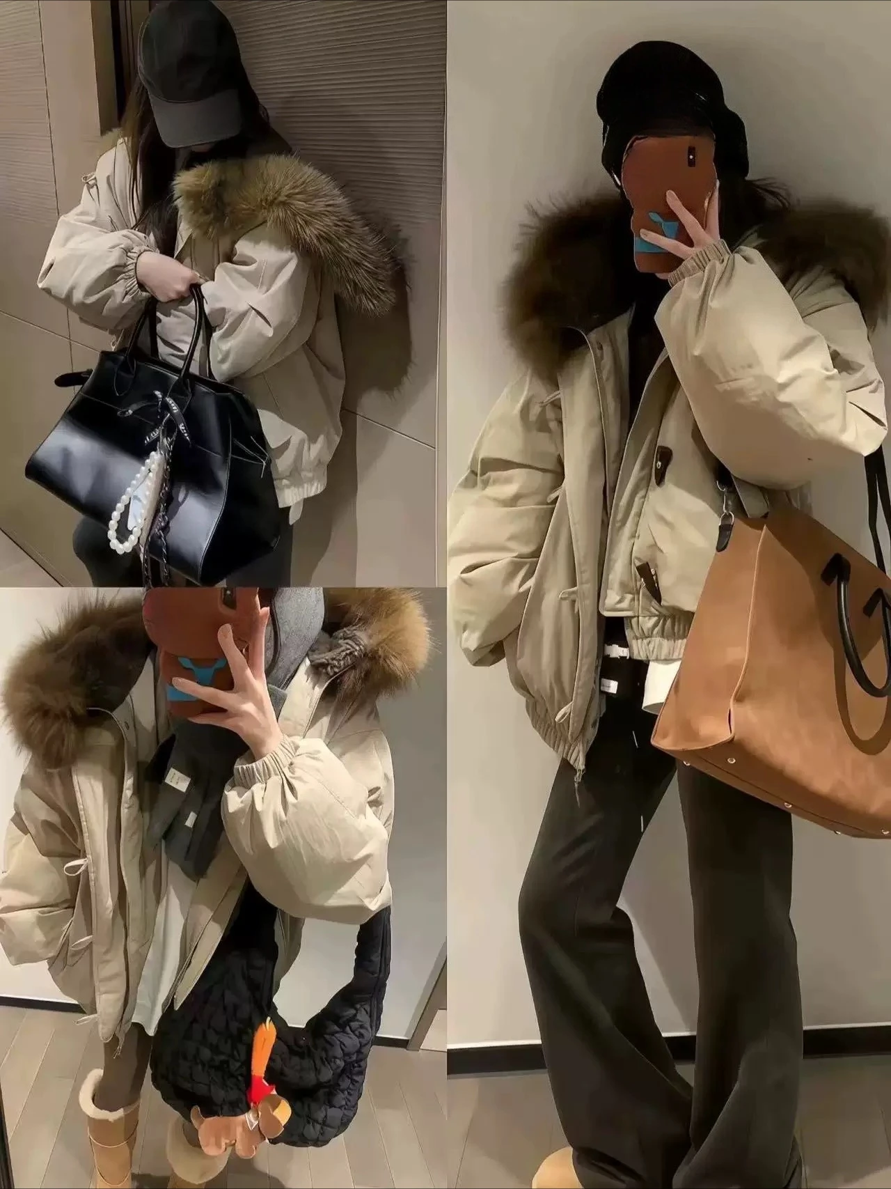 فو الفراء القوطية Harajuku ثقافة فرعية الشرير ايمو بلوزات وسترة معاطف الأمريكية خمر مع مقنعين المرأة Y2K سترات