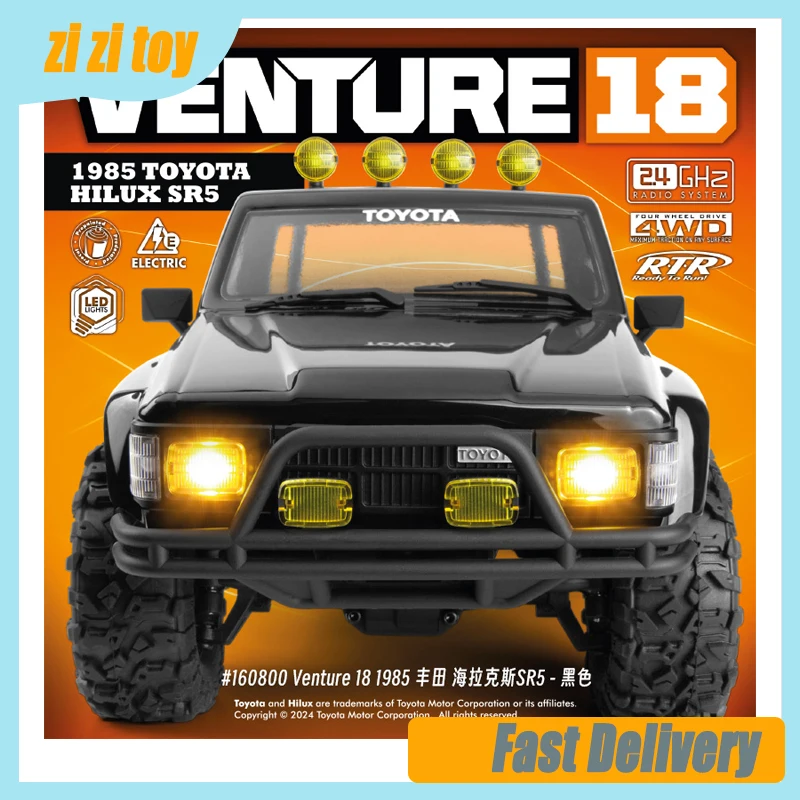 Hpi venture simulação 1/18 hilux tração nas quatro rodas dupla velocidade de controle remoto elétrico veículo de escalada off-road brinquedo infantil g