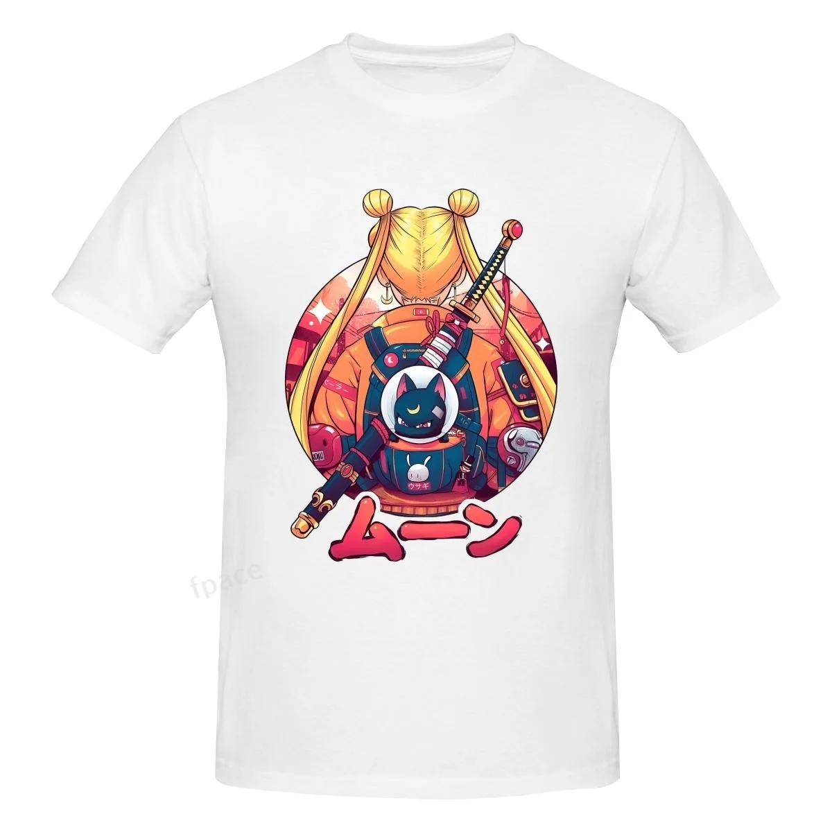 

JAPANESE ANIME Sailor Casual Cotton Summer Men Clothing Tops Men's Basic Short Sleeve T-Shirt