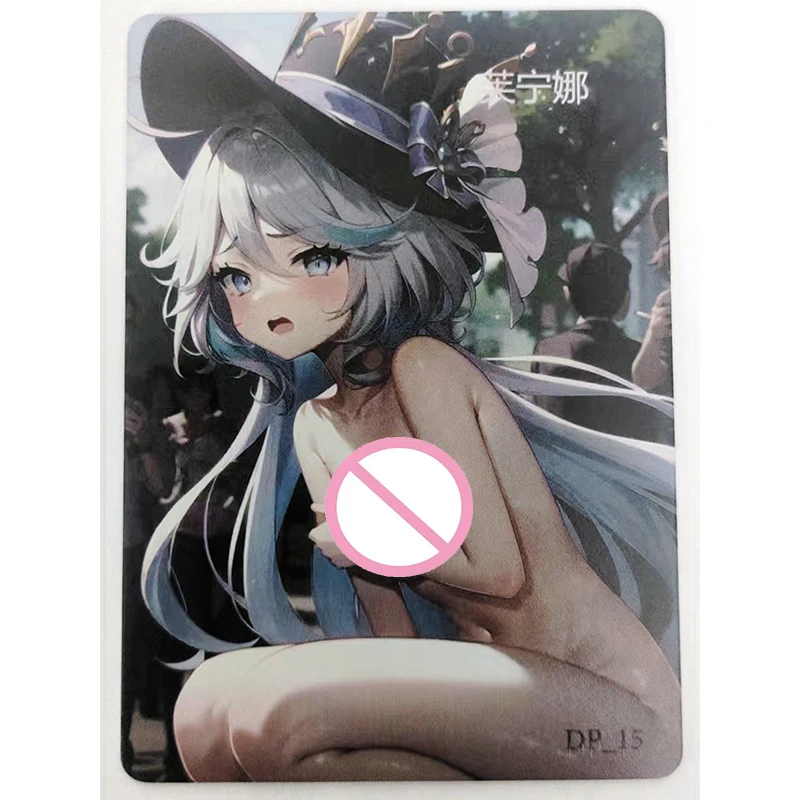 Goddess Story A bare-shirted girl DP card Kuki Shinobu Raiden Shogun Keqing Fischl boy Toy collection Birthday Christmas gifts