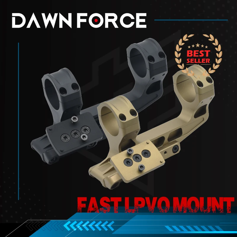 

Tactical Fast 2.05" LPVO Scope Mount for 30mm Tube Riflescope with RMRT2 Red Dot Sight Offset Mount Plate Full Original Marking