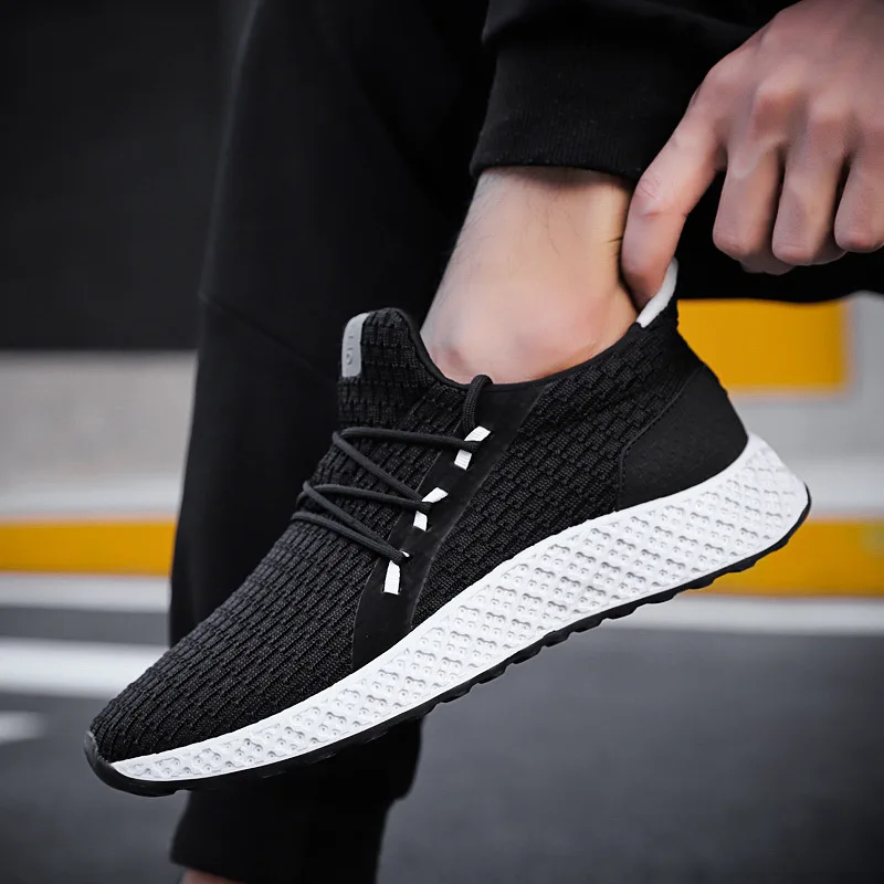 Male Breathable Comfortable Casual Shoes Fashion Men Canvas Shoes Lace up Wear-resistant Men Sneakers zapatillas deportiva YUI9