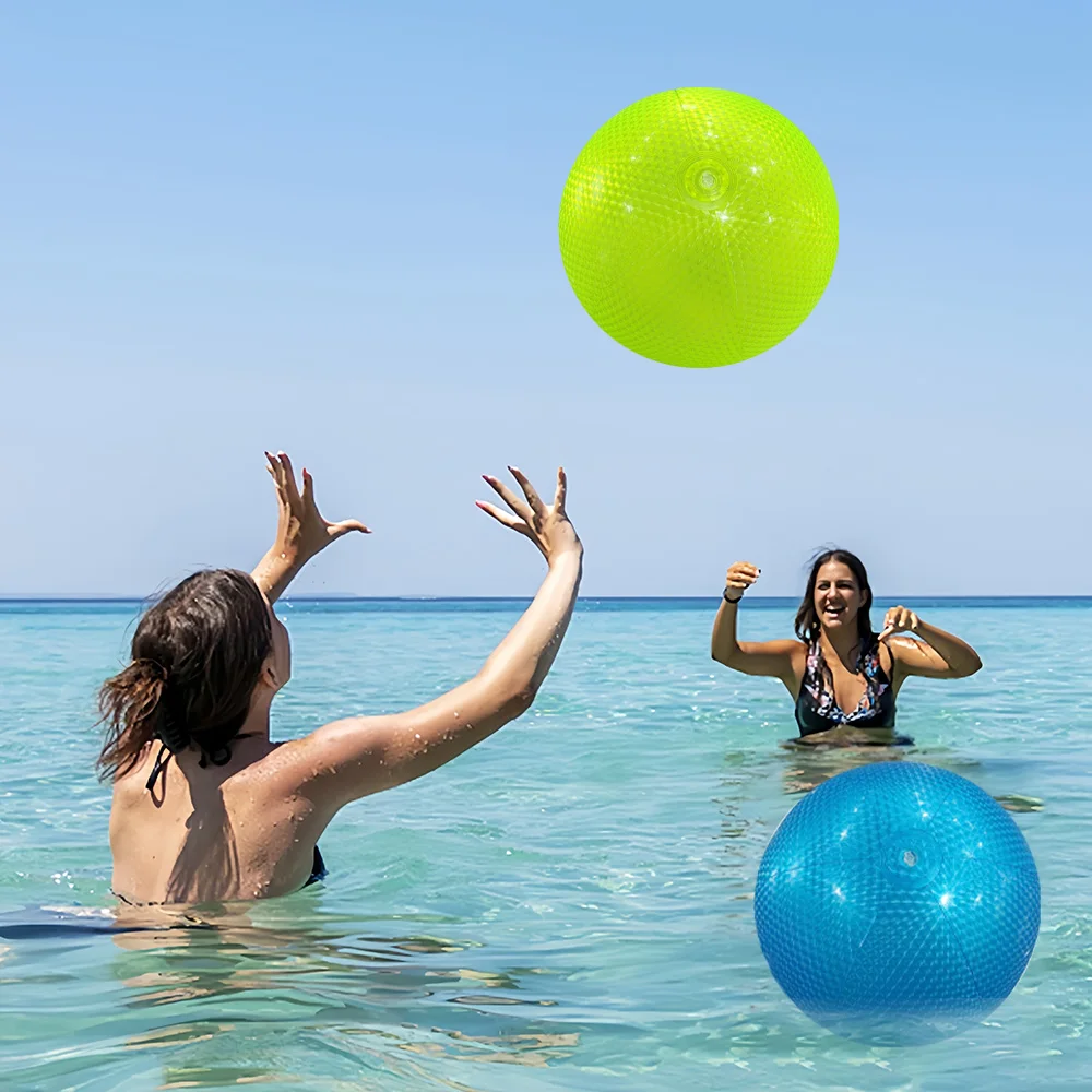 قطعة واحدة من كرات الشاطئ القابلة للنفخ بلون اللؤلؤ، ألعاب حمام السباحة البلاستيكية الملونة لمستلزمات حفلات أعياد الميلاد، ألعاب مائية لديكور صيفي هاواي