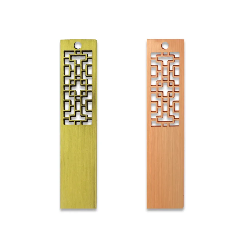 ฟรีที่กําหนดเองเลเซอร์แกะสลักโลโก้สีโลหะสไตล์โบราณบุ๊คมาร์ค USB2.0 แฟลชไดรฟ์ 4GB 8GB 16GB 32G 64GB 128GB