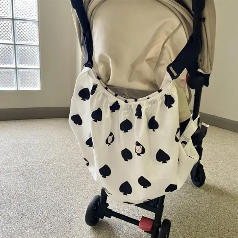 

H55B Oxford Fabric Stroller Hangings Bag Stroller Storage Bag Multi-layered Storage Solution Lightweight for Busy Parents