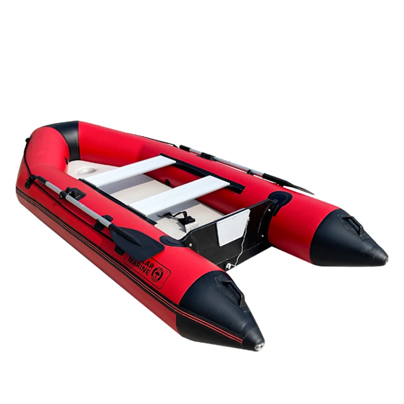 

MC300-3 Solar Marine 10ft 4 Person Inflatable Assault Boat Durable Air Mat Floor Rescue Kayak Rowing Canoe with Heat Welded Hull