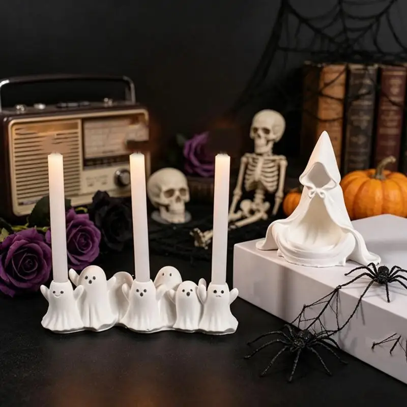 A52E Handmade Halloween Holder Silicone Mold for Craft Projects, Seasonal Form for Home Display Styling and Crafts
