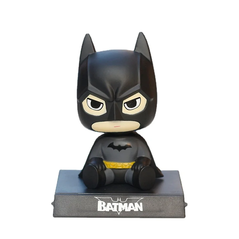 Auto Ornament Wunder Filme die Rächer Anime Figur Batman Kapitän Amerika Groot Shake Head Puppe Auto Zubehör Action figur