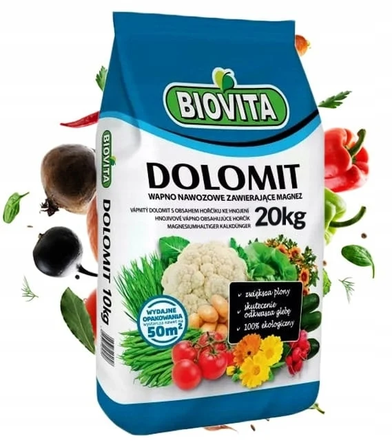 Fertilizante de calcio y magnesio dolomita, 20 kg