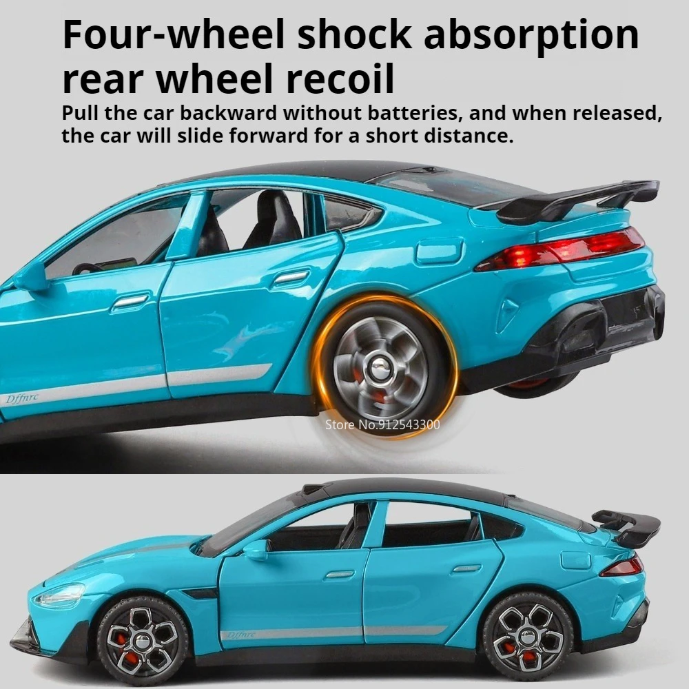 Model samochodu SU7 Hellcat w skali 1:32, nowy model pojazdu elektrycznego, wysoka symulacja, muzyka, światła, napęd pull-back, metalowy model odlewany, prezent dla chłopca