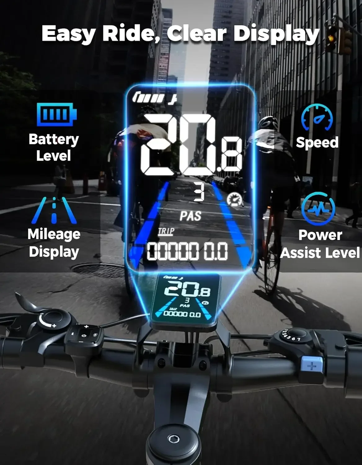 Electric Bike for Adults, 1500W Peak Mountain Ebike with 25 MPH, 65 Miles Range, 1-7 Speeds, 48V 10Ah Removable Battery 26