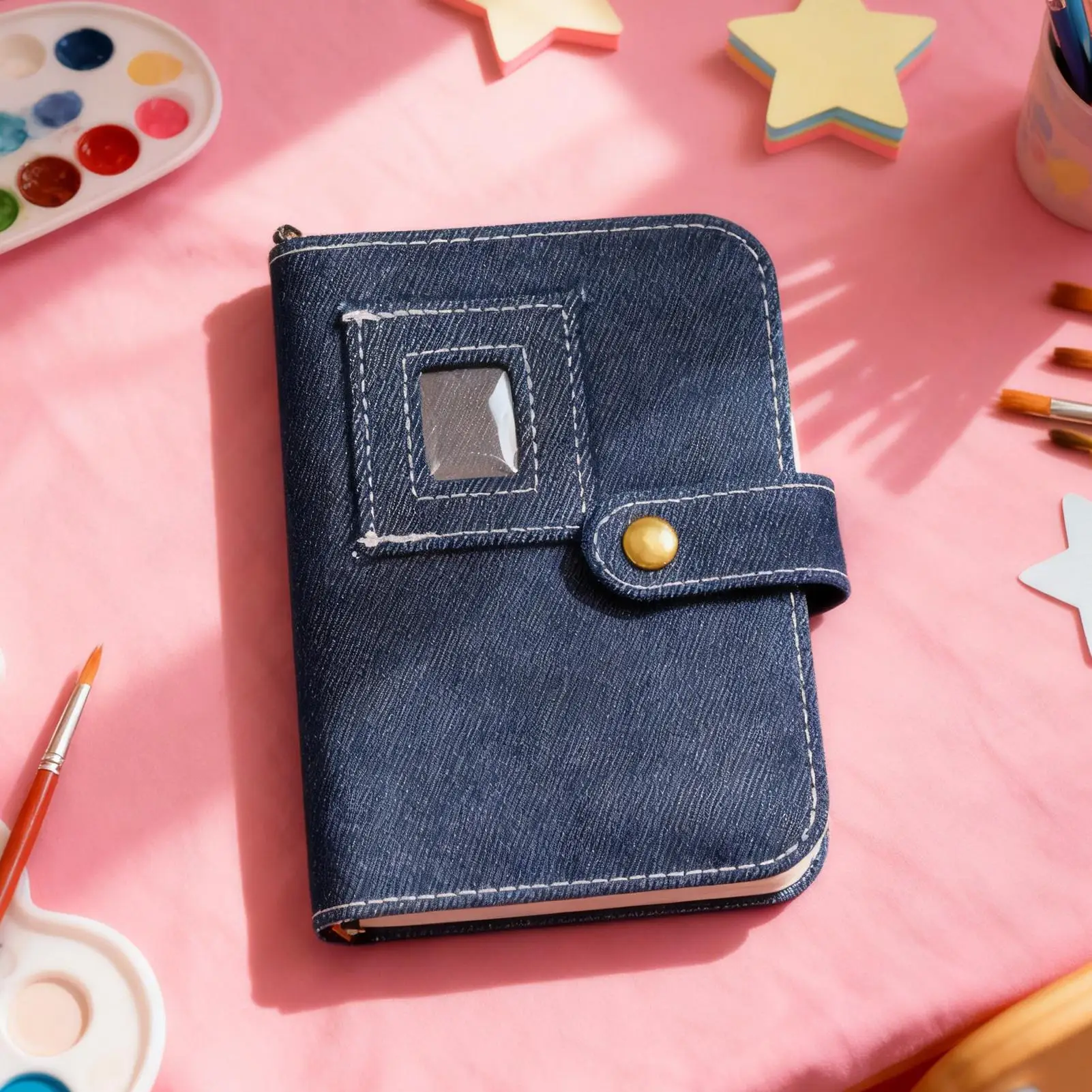 Sticker Book Reusable Release Paper Denim Planner Kids Sticker Organizer Crafts Binder For Boys Girls Children Home School