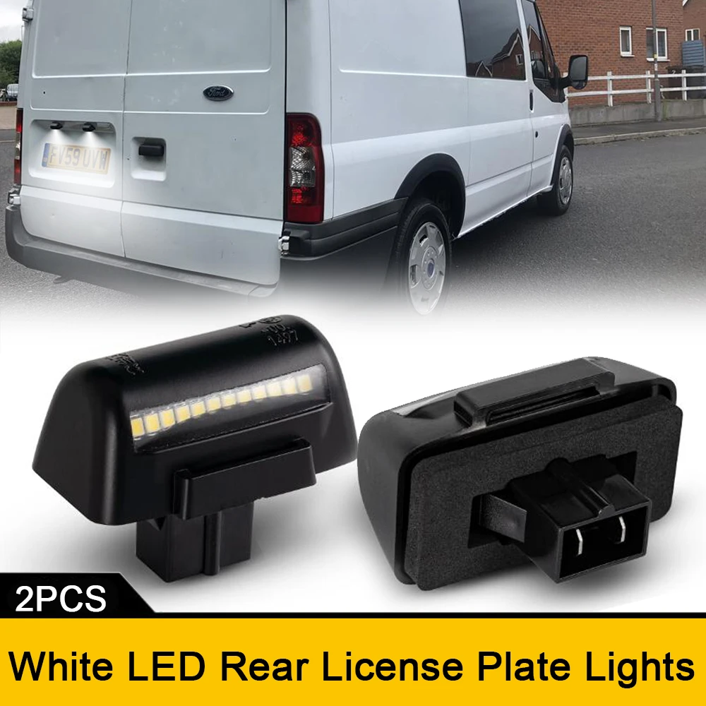 

2pcs No Error LED Tail License Plate Lights Stop Lamp For Ford Transit Connect 2002-2013 Transit MK5 MK6 MK7 1985-2014