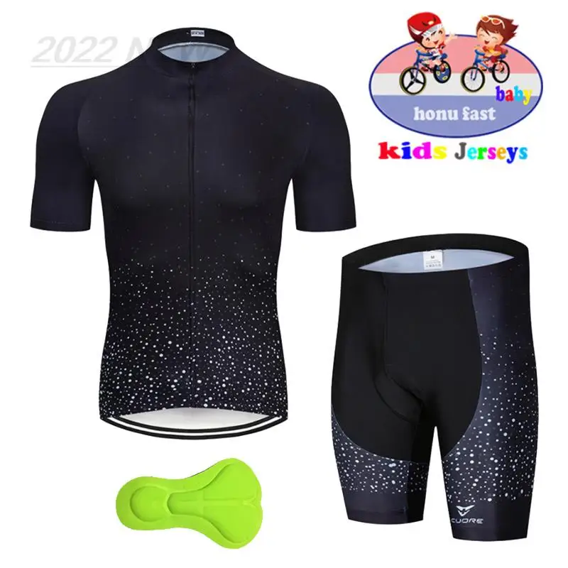 New Children\'s Cycling Jersey Suit Shorts Breathable Jersey Baby Kids Riding Short Sleeve Suit Sports Cycling Equipment