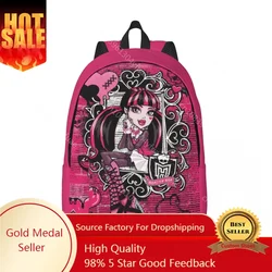 Cartoon Girl Backpack Monsters High Student Polyester Travel Backpacks Xmas Gift Pattern Stylish School Bags Rucksack