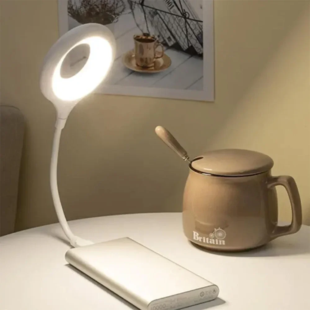 Luz Nocturna LED con Control de voz inteligente, lámpara de lectura de mesa portátil USB de 5V, Sensor de sonido, iluminación al lado, regulable, 3 cambios de Color