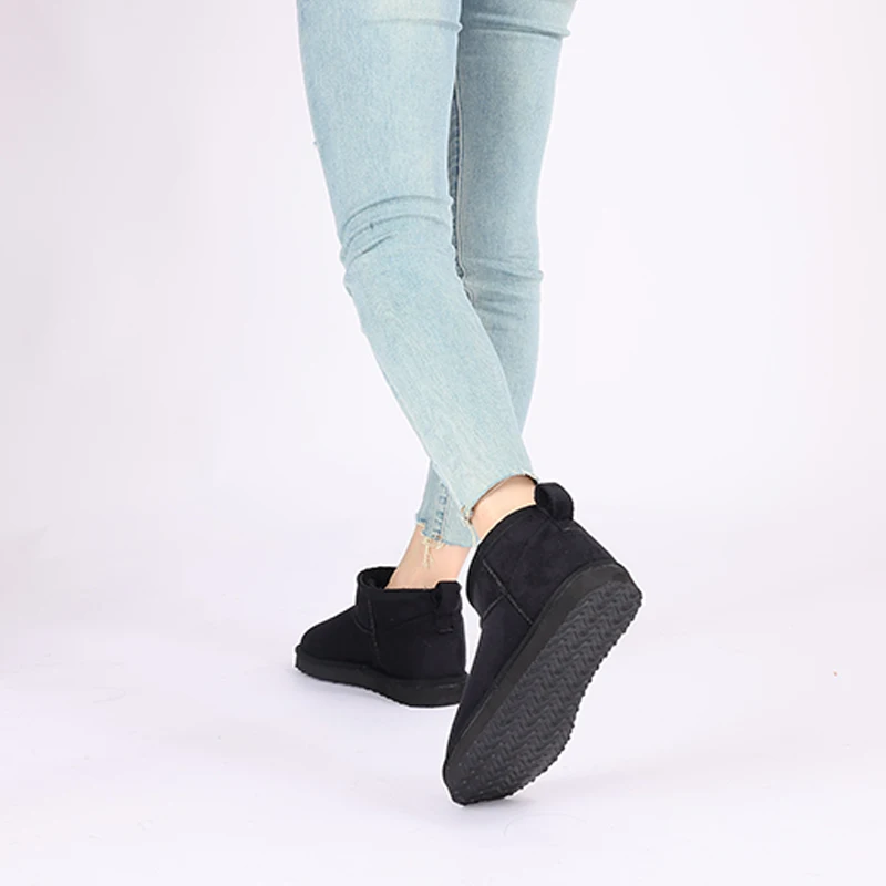 Evshine Winter-Pelz-Schneestiefel für Damen, rutschfest, mit Plüsch gefüttert, Wildlederstiefel, warme, flauschige Hausschuhe, klassische Schneestiefel – Detail 32