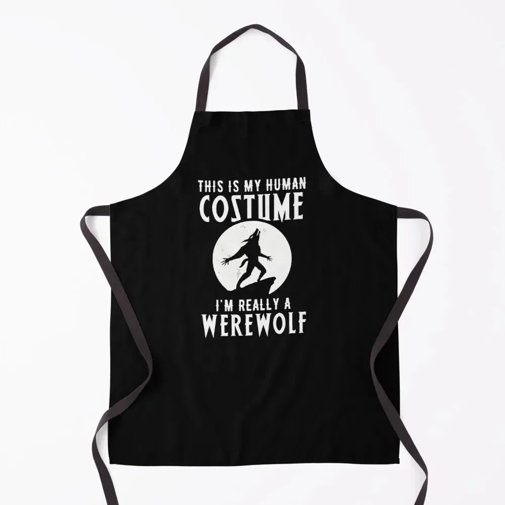 

Werewolf Costume Apron cleanings Women's Home Clothes christmas kitchen Barber Apron
