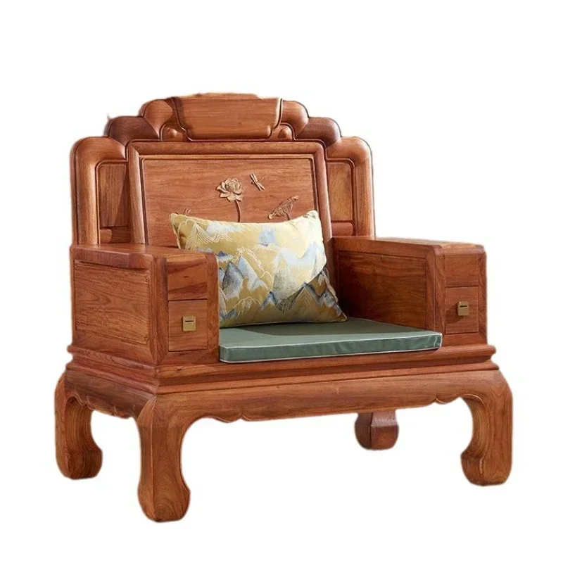 Myanmar pear big fruit red sandalwood new Chinese mahogany sofa Burmese high-end mahogany furniture pear rhyme national color