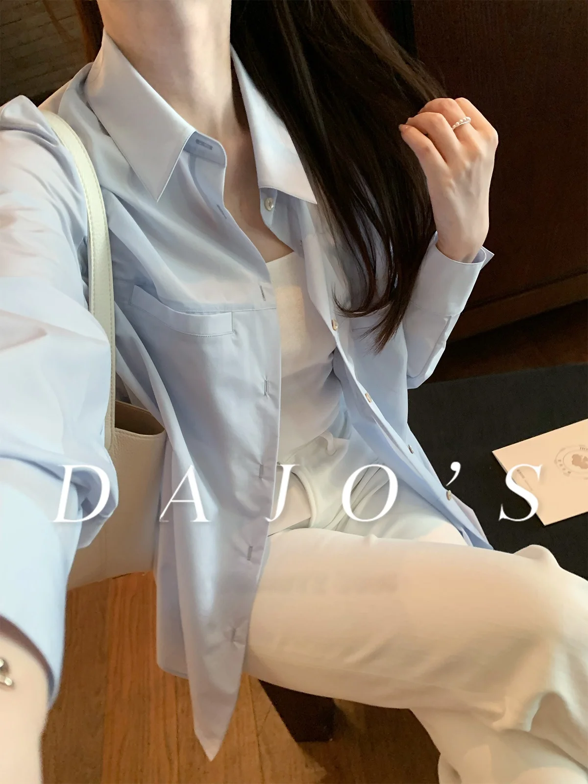 

Dajos Red Label High nce Sensation Commuting Silk Collar irt Casual Profional Easy Care Women's Faion