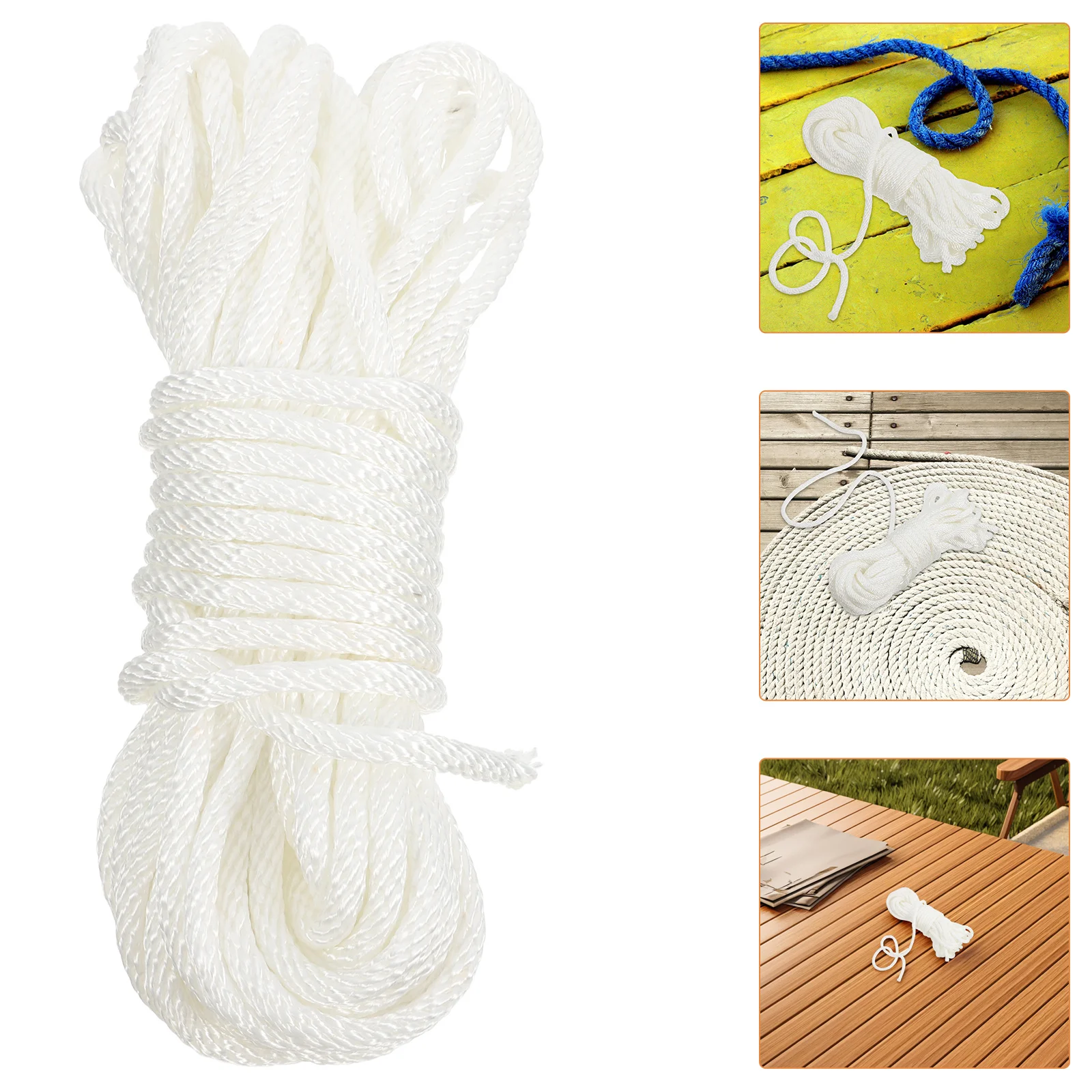 

Nylon Braided Flagpole Rope Heavy Duty Waterproof Durable Outdoor Rope Cord Replacement for Flagpole Accessories Kit