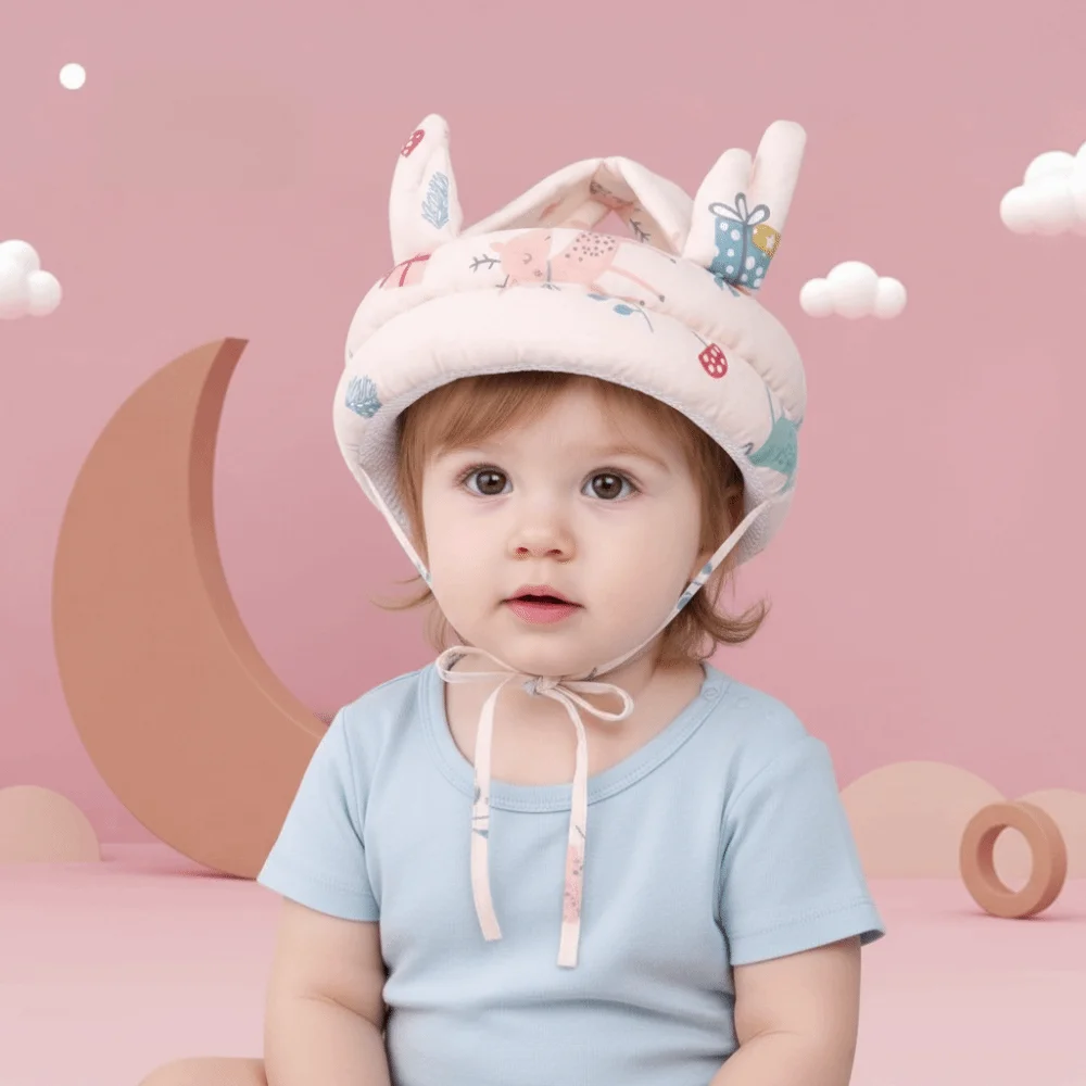 

Противоударный защитный шлем для малышей, мягкая регулируемая защитная шапка для малышей, защита от падений, удобная защита головы, противоударная кепка