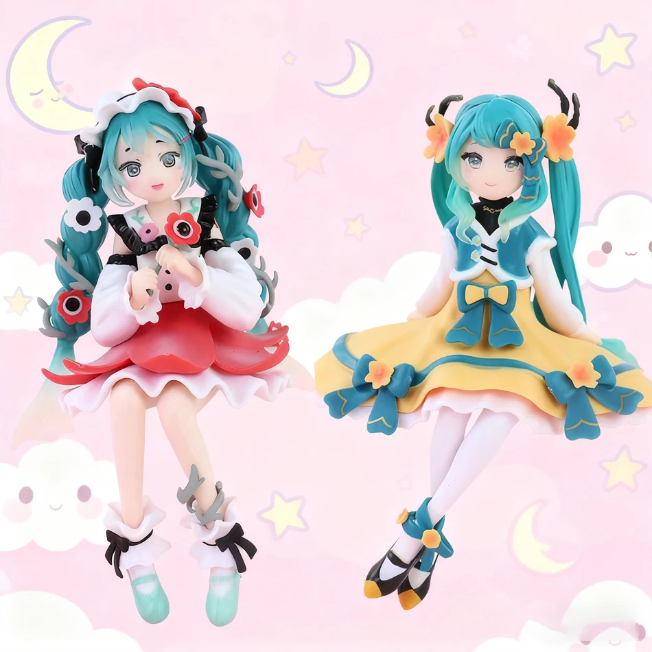 2pcs FuRyu Hatsune Miku Flower Fairy Anime Figure Toys PVC Model Collection Action Figurine Doll Gift