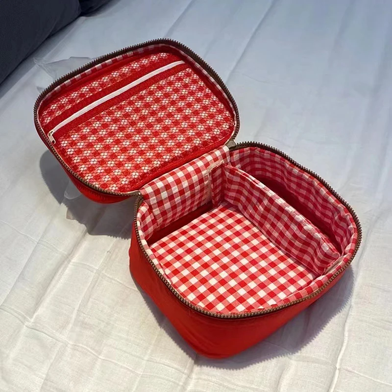 حقيبة تخزين فرش المكياج بنمط التفاح، حقيبة تخزين للسفر، حقيبة تخزين مستحضرات التجميل وأدوات الزينة، حقيبة يد نسائية هدية عيد الميلاد #6