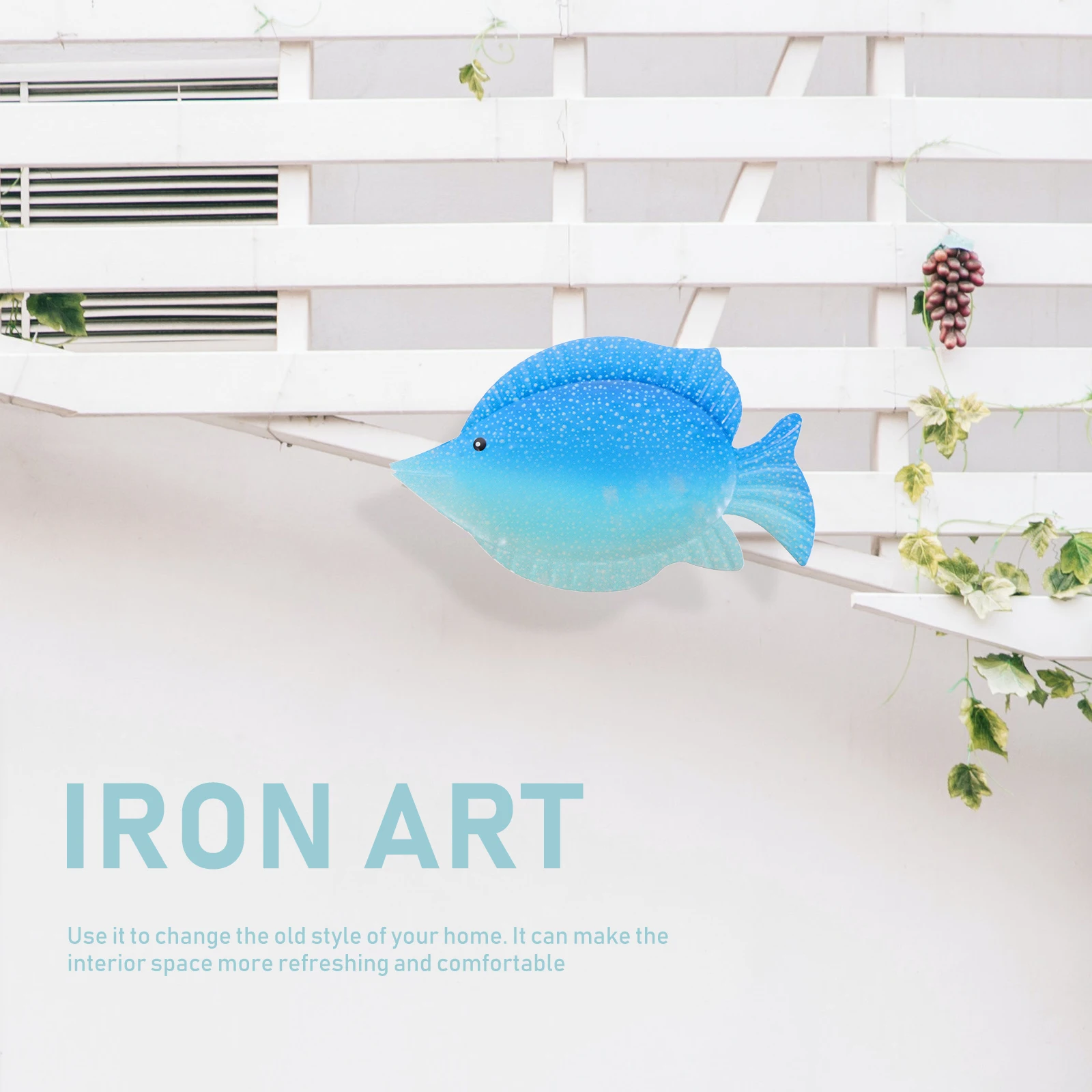 

Iron Fish Decor Creative Wall Pendant Red Decoration Craft For Bedroom Living Room Artistic Design Gift Idea