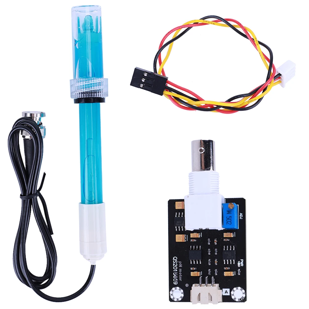 PH Electrode Sensor Probe Factory Industry Laboratory Pool Water Analyzer PH Meter Tester BNC Connector Supports Arduino DIY