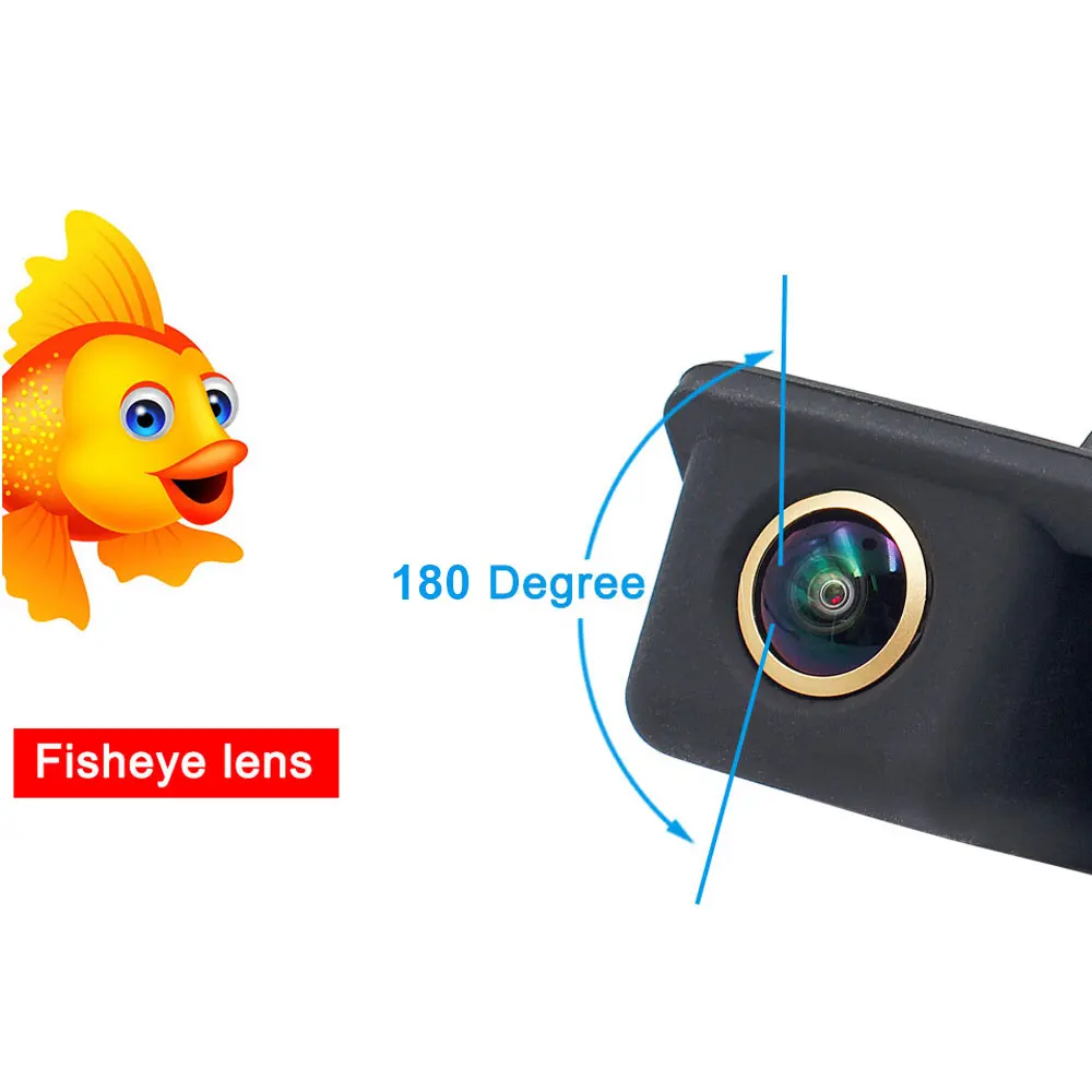 AHD 1080P Golden Fisheye Lens HD Car Reverse Backup Trunk Handle Vehicle Camera For BMW 3 Series 5 Series X5 X6 E60 E70 E82 E90