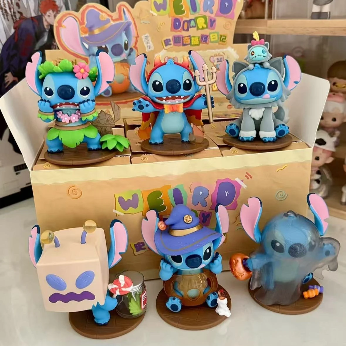 

Anime Character Have A Seat And Macaron Series The Monster Blind Box Pendant Keychain Plush Doll Ornaments Surprise Gift