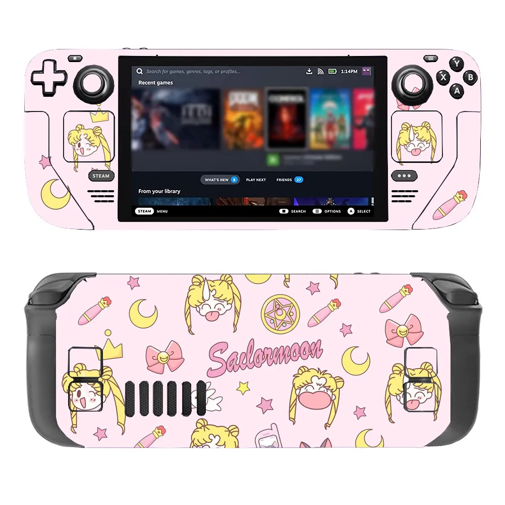 Vinilo de piel de estilo encantador para consola Steam Deck, juego completo de pegatinas protectoras, cubierta de envoltura para consola de válvula, pegatinas Premium