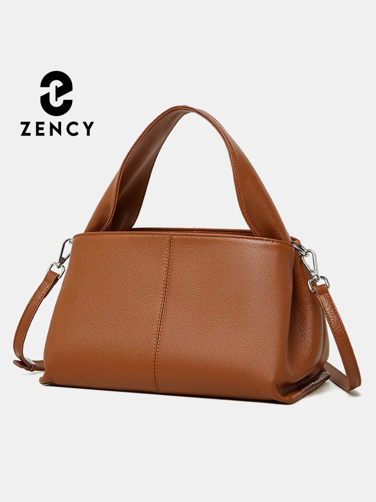 Zency New Women's Classic Luxury Solid Color Designer Leather Handbag Crossbody Top-handle Bag Elegant Ladies Purse Bolso