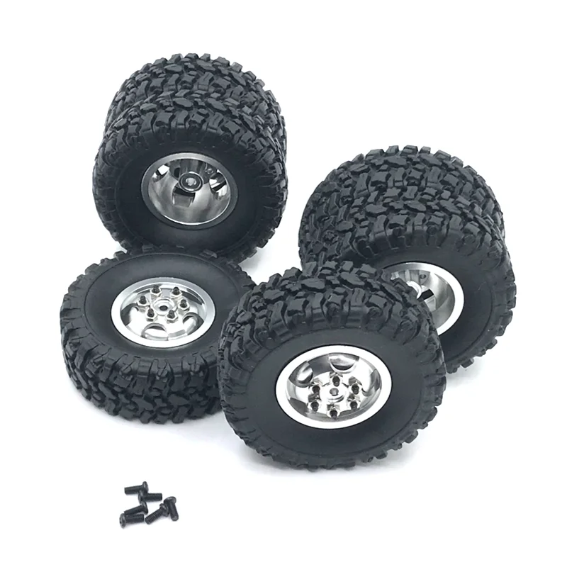 Metal Upgrade Front Single Rear Dual Wheel Hub Tires For WPL C14 C24 B14 B16 B24 B36 C34 C44 HengLong FeiYu JJRC RC Car Parts