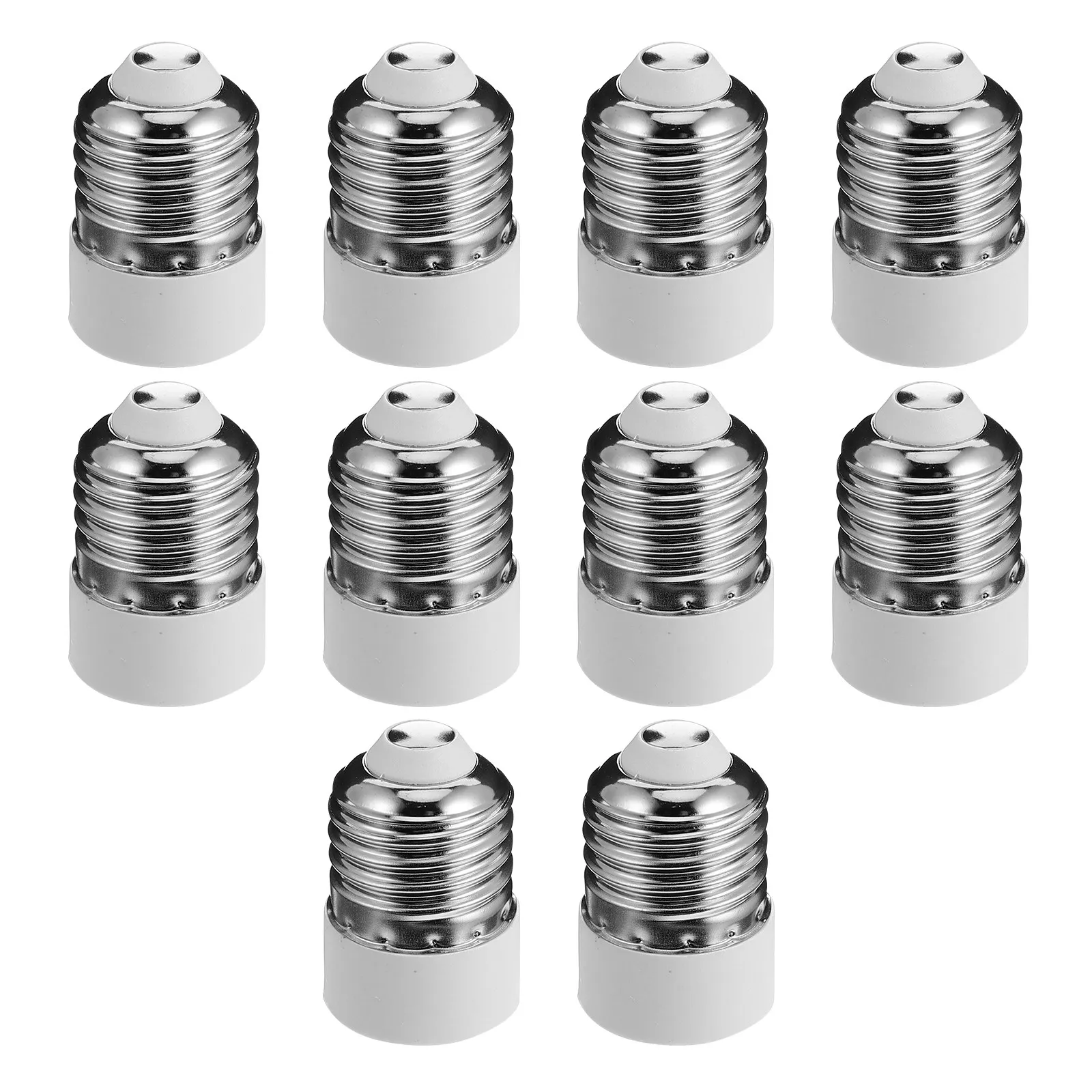 10Pcs Lamp Socket Adapter Screw Lamp Holder Outlet Converter Handy Socket Plug Polarized Outlet Splitter Parts Garage Workshop
