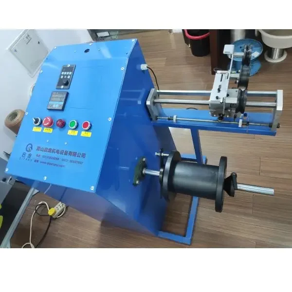 Qipang Bobbin Cable Coiling Machine TC400 Automatic Wire Take up Machine Cable Wire Winding Machine