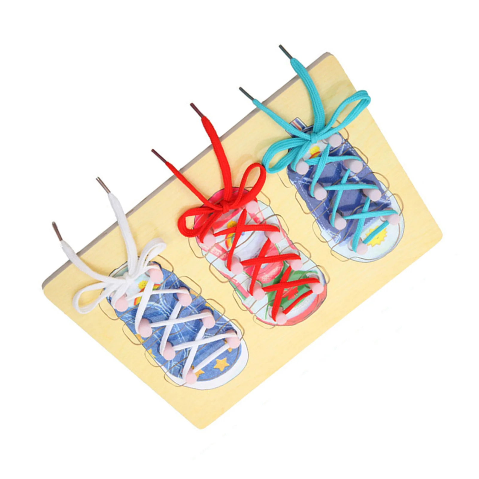 Planche à attacher les lacets pour les tout-petits, Puzzle d'apprentissage en bois, développe les compétences de préhension de l'indépendance, éducation précoce, maison, maternelle