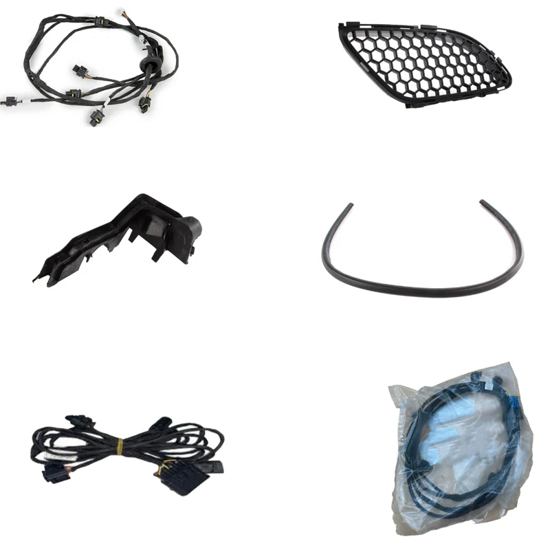 Wiring harness, parking positioning system electrical wiring harness, distance sensor decorative grille, front hood right side u