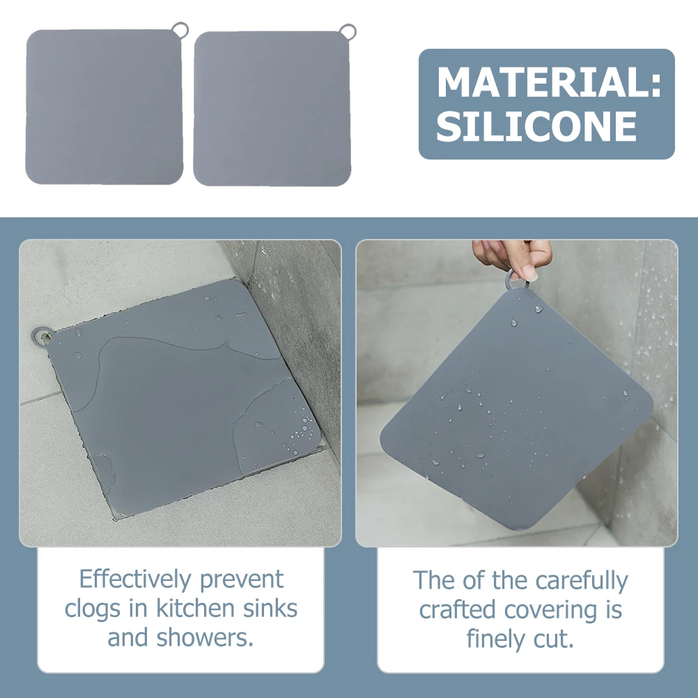 

2pcs Silicone Floor Covers Kitchen Sink Sewer Cover Toilet Cover Bathroom Accessories Floor Drain Caps Kitchen Bathroom Drain