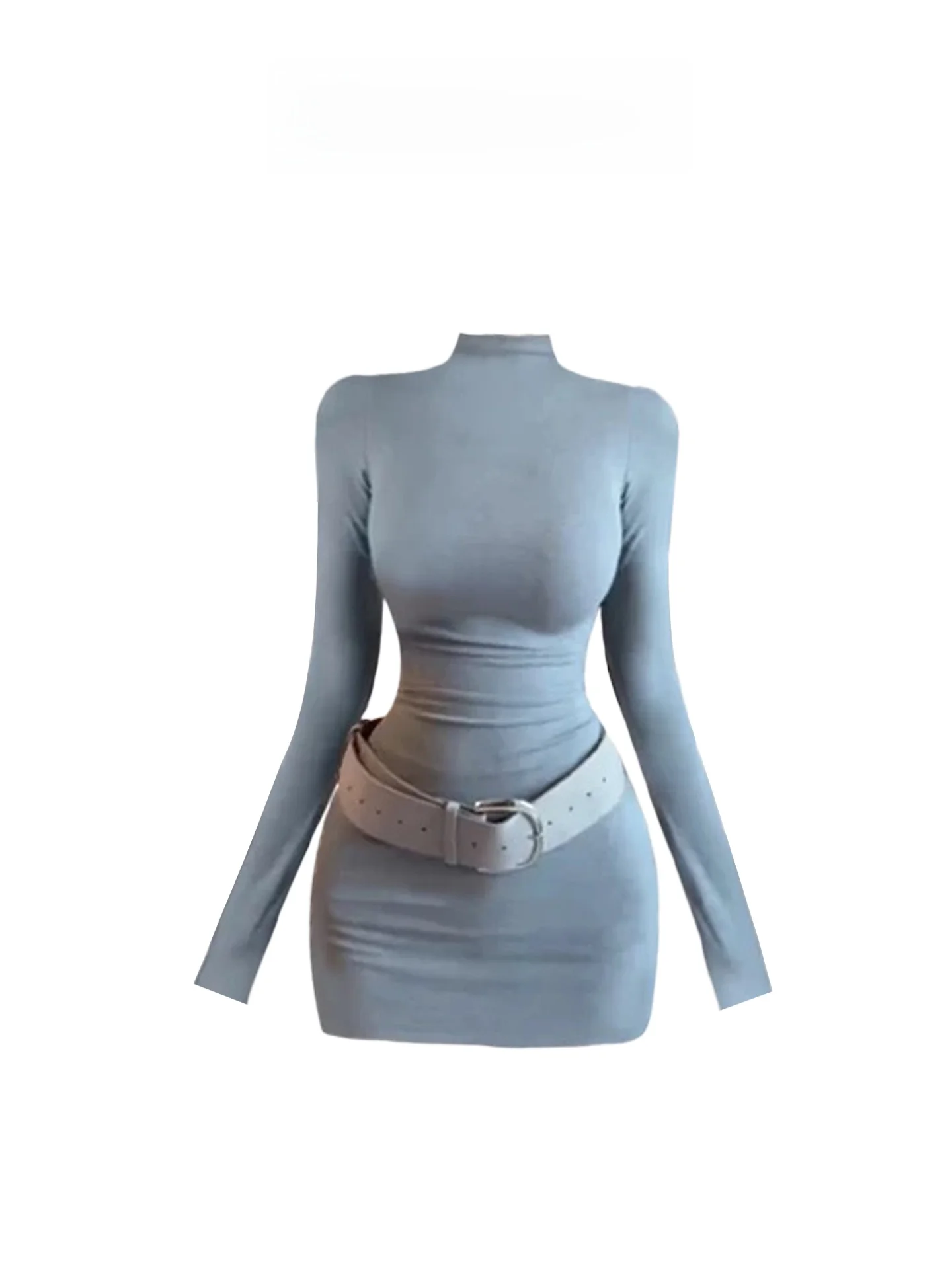 

HEZA Сексуальное облегающее платье-боди с высоким воротником для женщин, осенне-зимнее, с эффектом утяжки, для пышных форм, Pure Desire, матовое, размер S