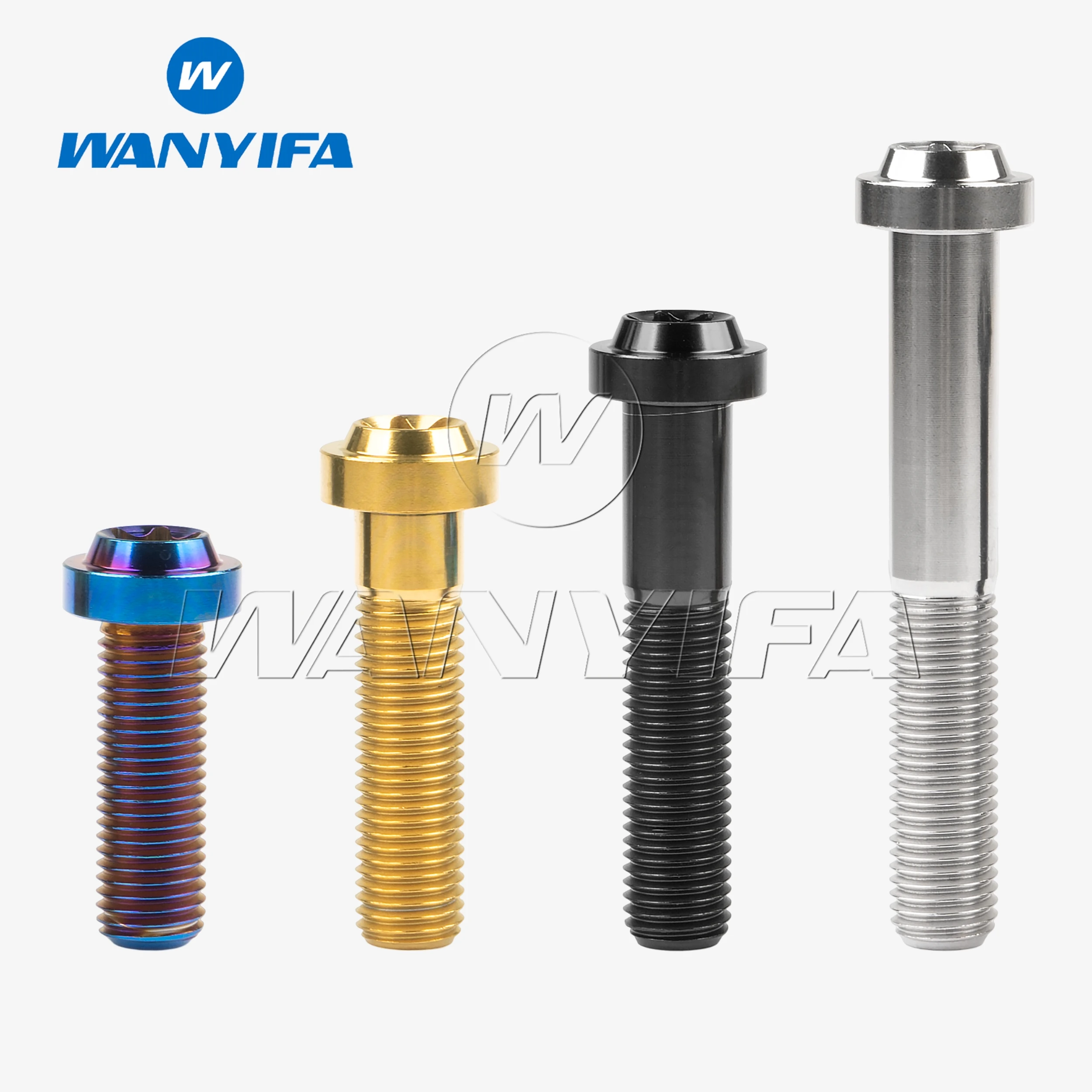Wanyifa Titanium Ti Bolt M10x20/25/30/35/40/50/60/65mm T50 Torx Head Screws for Motorcycle Car Retrofit Accessories