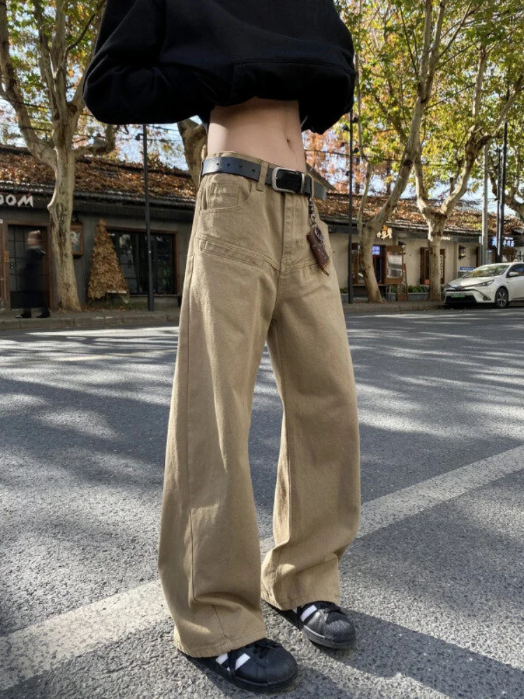 

Loose Men's Workwear Pants High Street American Sle Wide Leg Casual Long Trousers Spring Autumn CleanFit Straight Loose