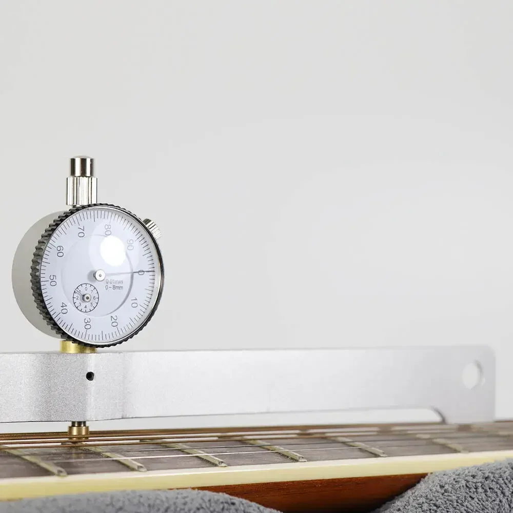 

H X Shop Store--Neck Curvature Measurement Dial Indicator Folk Guitar Relief Neck Reset Calibration Guitar Repair Tool