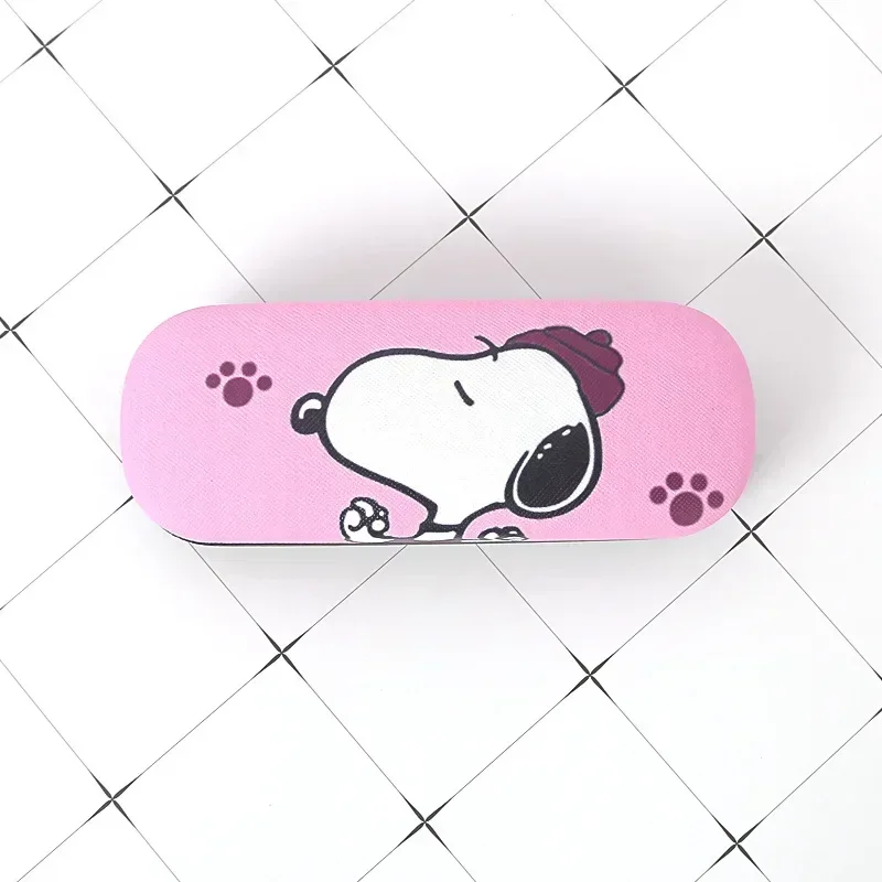 Anime Snoopy Cartoon Glasses Storage Box PU Portable Eyewear Cases Cute Women Sunglasses Myopia Glasses Storage Box Accessories